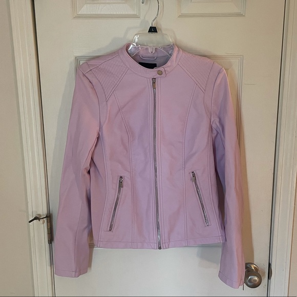 *SOLD* Express Lilac Faux Leather Jacket - Picture 2 of 7